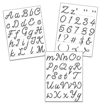 The Crafters Workshop - Schablone "Script Alphabet" Stencil