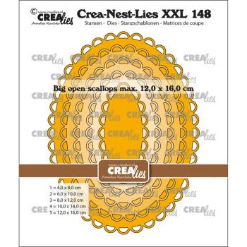 Crealies - Stanzschablone "Big Open Scalloped Ovals" Crea-Nest-Lies XXL Dies