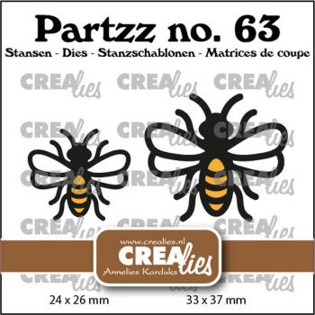 Crealies - Stanzschablone "Bees Small and Medium" Partzz Dies