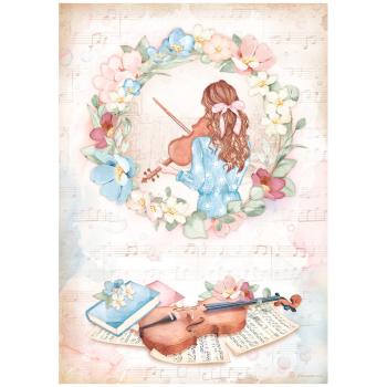 Stamperia - Decopatch Papier "Violin" Decoupage A4 - 6 Bogen  