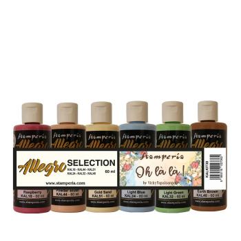 Stamperia - Acrylfarbe "Create Happiness Oh lá lá" Allegro Paint Kit 6x60 ml