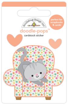 Doodlebug Design - Doodle-Pops "Cozy Kitty" Sticker 