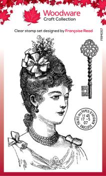 Woodware - Stempelset "Vintage Lady" Clear Stamps 