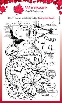 Woodware - Stempel "Pocket Watch Garden " Clear Stamps