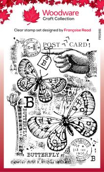 Woodware - Stempel "B is For Butterfly " Clear Stamps