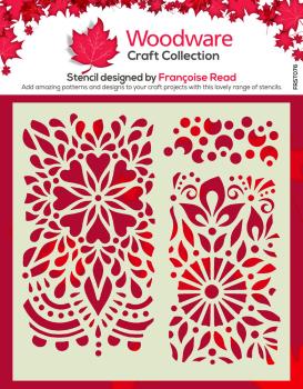 Woodware - Schablone "Floral Panels" Stencil