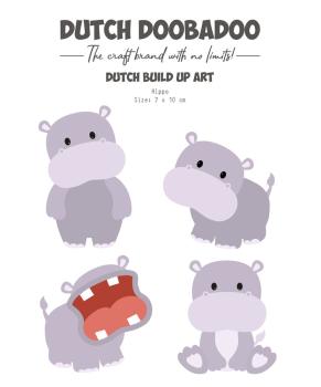 Dutch Doobadoo - Schablone A5 "Hippo" Stencil - Dutch Card Art Build Up 