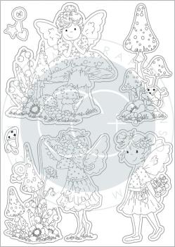 Craft Consortium - Stempelset "Flowers" Clear Stamps