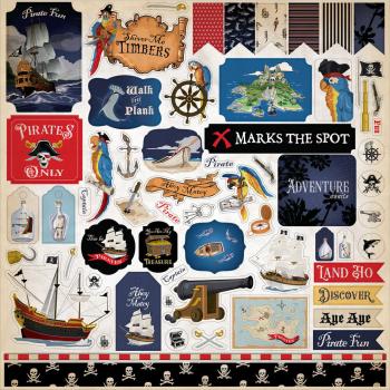 Carta Bella - Aufkleber "Pirates" Element Stickers 12x12 Inch 