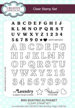 Creative Expressions - Stempelset A5 "Mini Bunting Alphabet" Clear Stamps