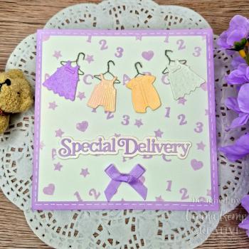 Creative Expressions - Stanzschablone "Mini Shadowed Sentiments Special Delivery" Craft Dies Mini Design by Sue Wilson