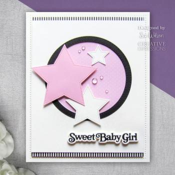 Creative Expressions - Stanzschablone "Mini Shadowed Sentiments Sweet Baby Boy & Girl" Craft Dies