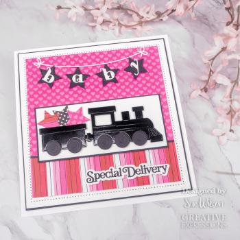 Creative Expressions - Stanzschablone "Necessities First Train" Craft Dies Design by Sue Wilson