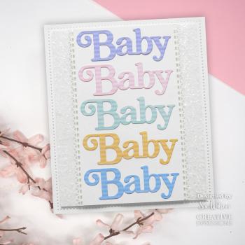 Creative Expressions - Stanzschablone "Noble Shadowed Sentiments Baby" Craft Dies Design by Sue Wilson