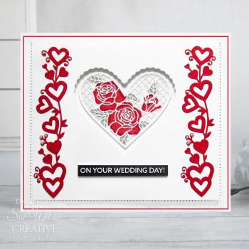 Creative Expressions - Stanzschablone "Slimline Collection Anniversary Hearts" Craft Dies Design by Sue Wilson