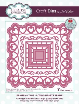 Creative Expressions - Stanzschablone "Frames & Tags Loving Hearts Frame" Craft Dies Design by Sue Wilson