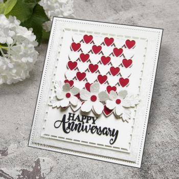 Creative Expressions - Stanzschablone "Shadowed Sentiments Happy Anniversary" Craft Dies Design by Sue Wilson