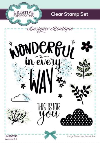 Creative Expressions - Stempelset A6 "Wonderful" Clear Stamps