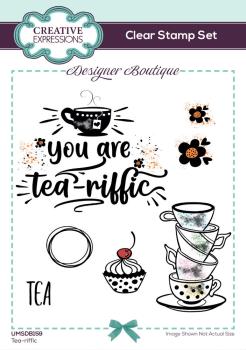 Creative Expressions - Stempelset A6 "Tea-riffic" Clear Stamps