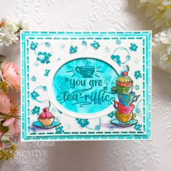 Creative Expressions - Stempelset A6 "Tea-riffic" Clear Stamps