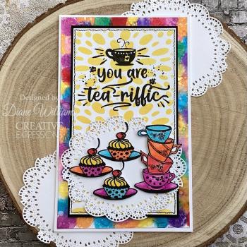 Creative Expressions - Stempelset A6 "Tea-riffic" Clear Stamps