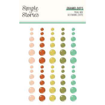 Simple Stories - Enamel Dots "Trail Mix" 60 Stück 