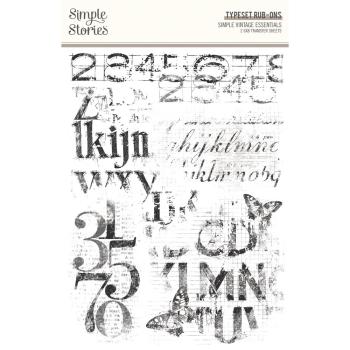 Simple Stories - Transfer Sticker "Typeset" Rub Ons