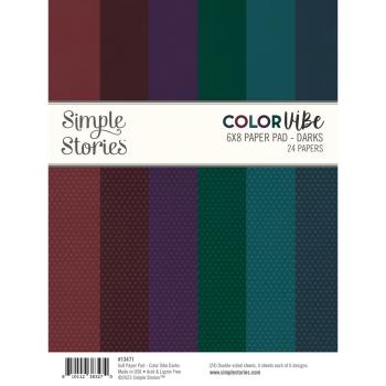 Simple Stories - Designpapier "Color Vibe Darks" Paper Pack 6x8 Inch - 24 Bogen