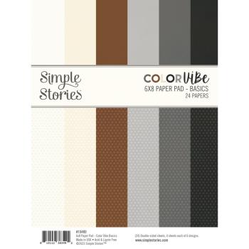 Simple Stories - Designpapier "Color Vibe Basics" Paper Pack 6x8 Inch - 24 Bogen