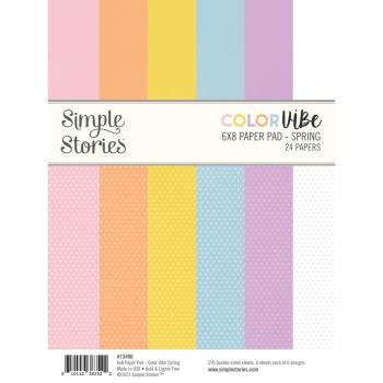 Simple Stories - Designpapier "Color Vibe Spring" Paper Pack 6x8 Inch - 24 Bogen