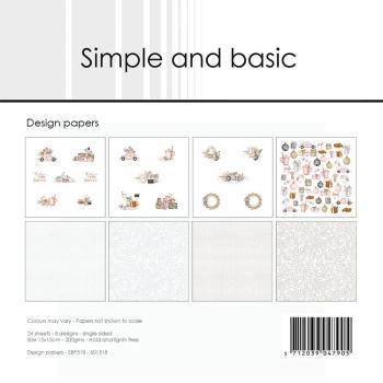 Simple and Basic - Designpapier "Cozy Christmas " Paper Pack 6x6 Inch - 24 Bogen 