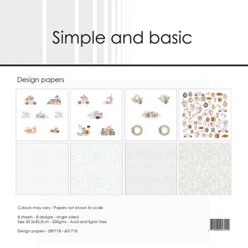 Simple and Basic - Designpapier "Cozy Christmas" Paper Pack 12x12 Inch - 8 Bogen 