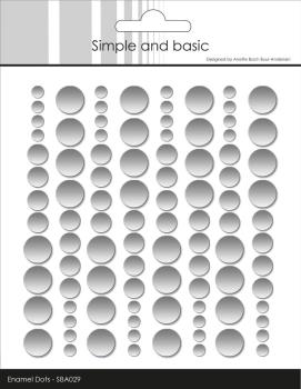 Simple and Basic - Adhesive Enamel Dots "Metallic Silver"