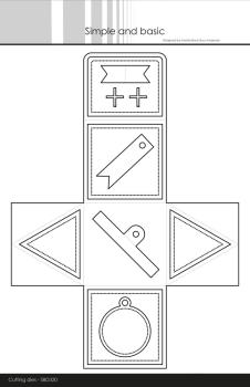 Simple and Basic - Stanzschablone 20x27,8 cm "Triangle Box w/ Add-Ons" Dies