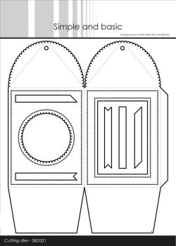 Simple and Basic - Stanzschablone 13,6x16,4 cm "Scalloped Giftbox High" Dies