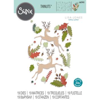 Sizzix - Stanzschablone "Delightful Deer" Thinlits Craft Dies by Lisa Jones