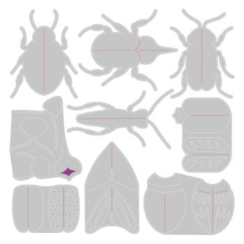 Sizzix - Stanzschablone "Patterned Bugs" Thinlits Craft Dies by Jennifer Ogborn