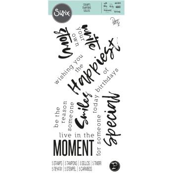 Sizzix - Stempelset "Sunnyside Sentiments #2" Clear Stamps Design by Pete Hughes