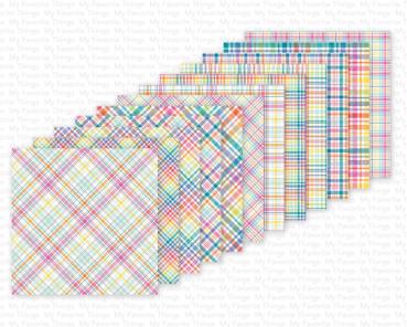 My Favorite Things - Designpapier "Rainbow Plaid" Paper Pad 6x6 Inch - 24 Bogen