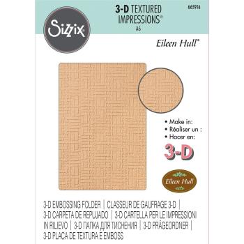 Sizzix - 3D Prägefolder "Wovon Leather" Embossing Folder Design by Eileen Hull