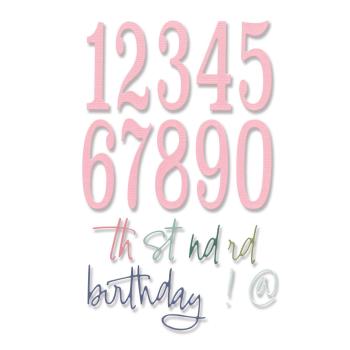 Sizzix - Stanzschablone "Fabulous Birthday Numbers" Thinlits Craft Dies by Debi Potter