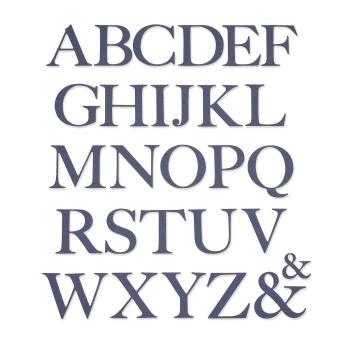 Sizzix - Stanzschablone "Serif Alphabet" Thinlits Craft Dies by Lisa Jones