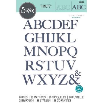 Sizzix - Stanzschablone "Serif Alphabet" Thinlits Craft Dies by Lisa Jones