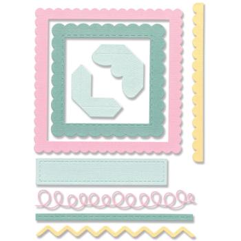 Sizzix - Stanzschablone "Fabulous Frames & Borders" Thinlits Craft Dies by Debi Potter