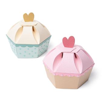 Sizzix - Stanzschablone "Fabulous Cupcake Box" Thinlits Craft Dies by Debi Potter