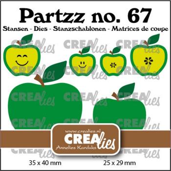 Crealies - Stanzschablone "Apple small and medium" Partzz Dies