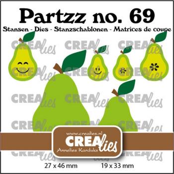 Crealies - Stanzschablone "Pear Small And Medium" Partzz Dies