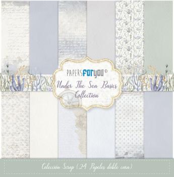 Papers For You - Designpapier "Under The Sea Basics" Scrap Paper Pack 8x8 Inch - 24 Bogen