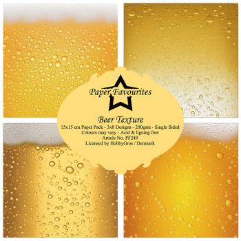 Paper Favourites - Designpapier "Beer Texture" Paper Pack 6x6 Inch - 24 Bogen