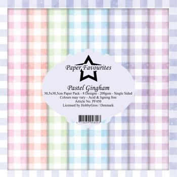 Paper Favourites - Designpapier "Pastel Gingham" Paper Pack 12x12 Inch 8 Bogen